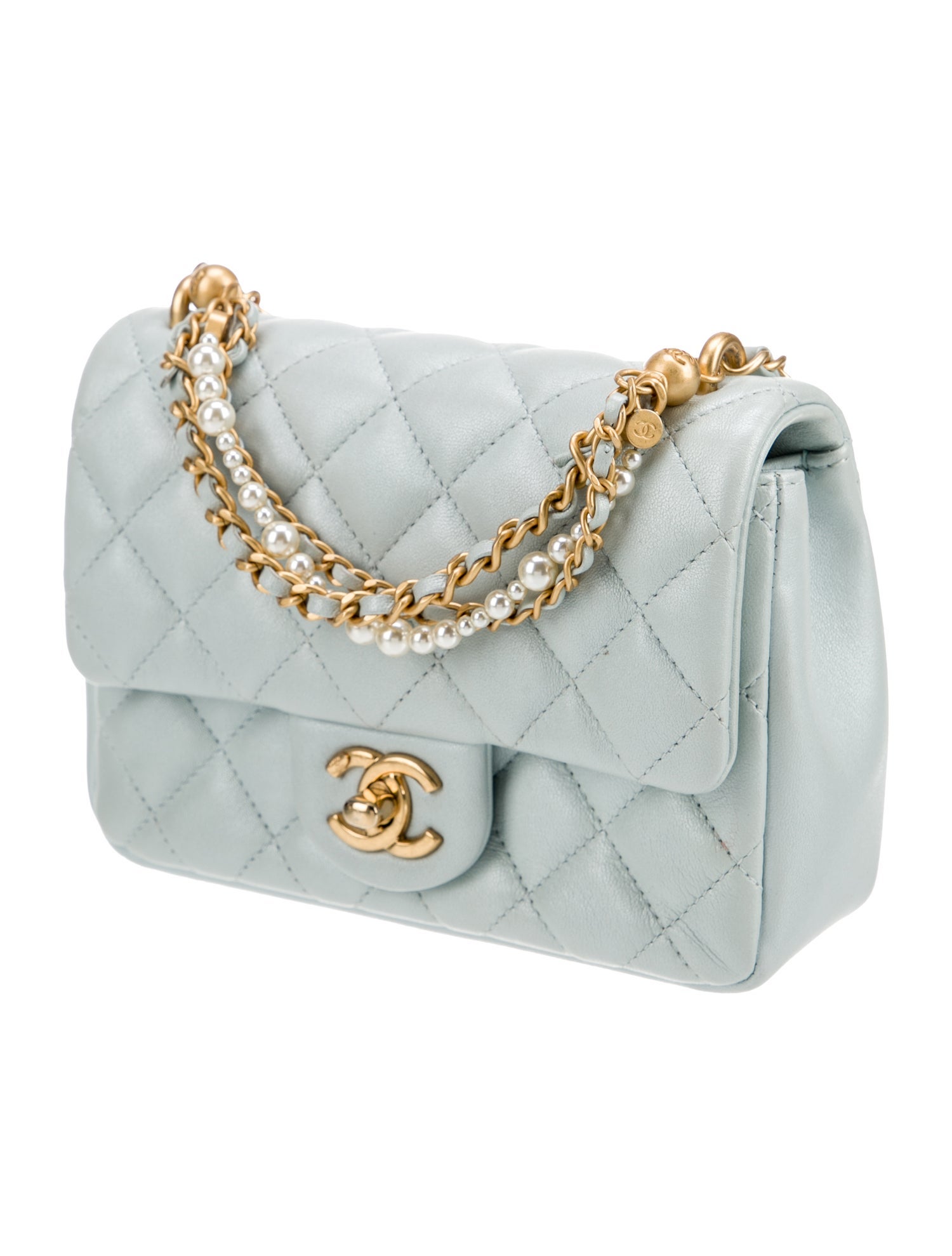 Chanel 2024 Pearl Twist Mini Square Flap Bag